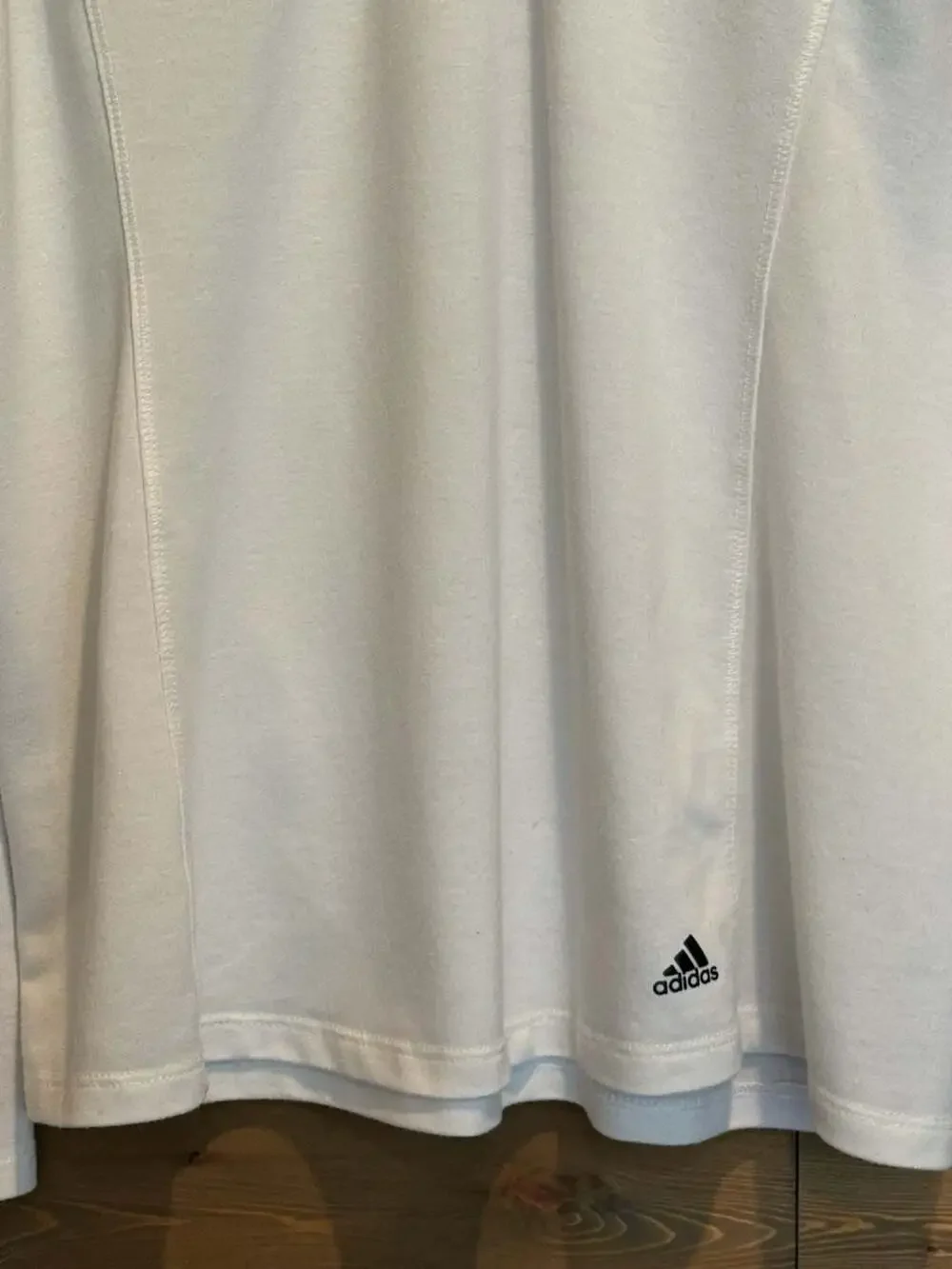 Adidas White Black 3-Stripes Quarter Zip Pullover Sweatshirt Size L